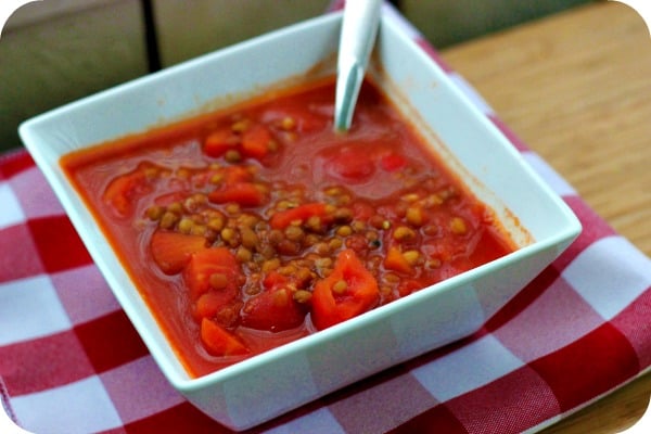 David Rocco’s Tomato and Lentil Soup