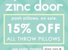 Zinc Door Offers 15% off Throw Pillows
