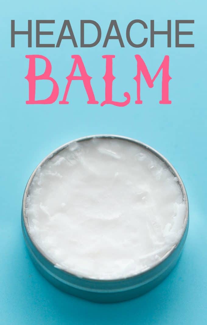 Headache Balm - Help soothe a headache with this simple DIY made with coconut oil, peppermint, lavender and frankincense essential oils.