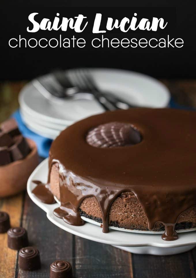 Saint Lucian Chocolate Cheesecake - This might be the best cheesecake you've ever tried! It's mind-blowing, perfect and just the right amount of sweetness.