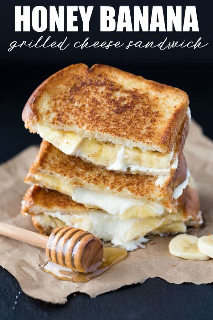 Honey Banana Grilled Cheese Sandwich - Elevate your breakfast with a sweet sandwich your family will love! 