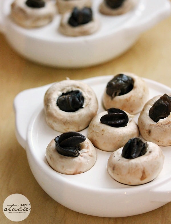 Escargots in Mushroom Caps with Garlic Butter- Impress your guests with this menu favourite, made right at home. Easy escargots appetizer.