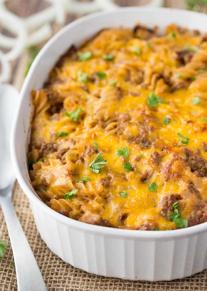 Cheesy BBQ Beef Casserole Recipe - Simply Stacie