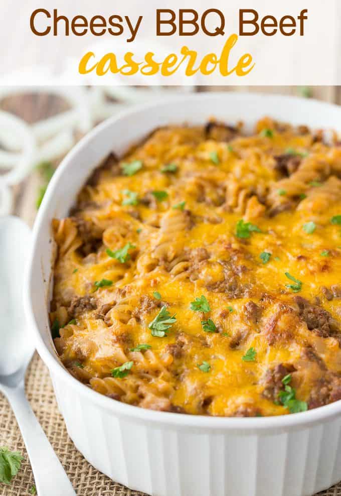 Cheesy BBQ Beef Casserole Recipe - Simply Stacie