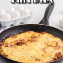 Pancetta & Onion Frittata - With sweet caramelized onions and salty pancetta, this quick and easy frittata is a great low-carb option - anytime of day!