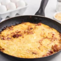 Pancetta & Onion Frittata - With sweet caramelized onions and salty pancetta, this quick and easy frittata is a great low-carb option - anytime of day!