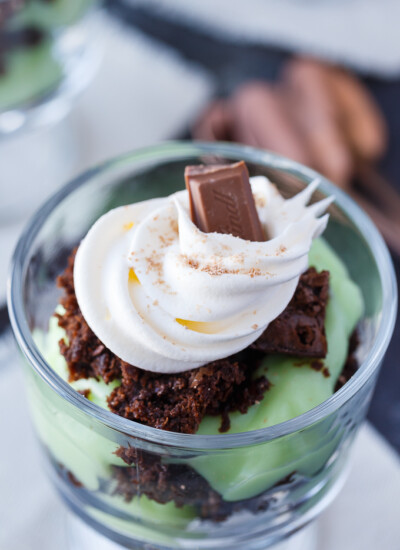 St. Patrick's Day Truffle - This easy and quick St. Patrick's Day dessert is made with boxed brownie mix, doctored instant vanilla pudding, Cool Whip and chocolate.