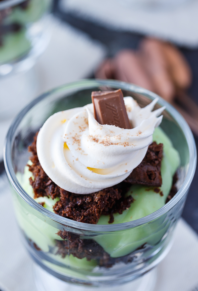 St. Patrick's Day Truffle - This easy and quick St. Patrick's Day dessert is made with boxed brownie mix, doctored instant vanilla pudding, Cool Whip and chocolate.