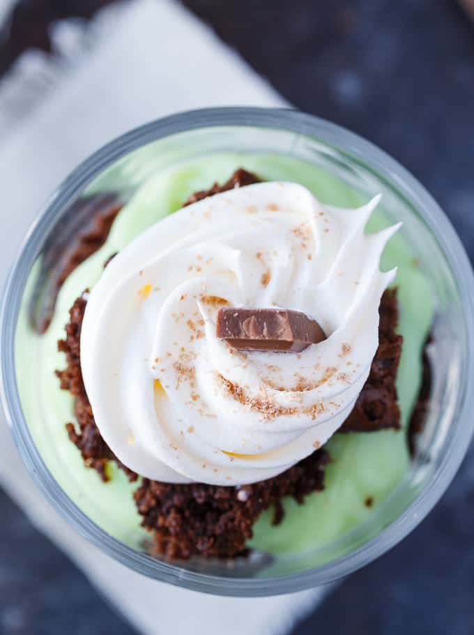 St. Patrick's Day Truffle - This easy and quick St. Patrick's Day dessert is made with boxed brownie mix, doctored instant vanilla pudding, Cool Whip and chocolate.