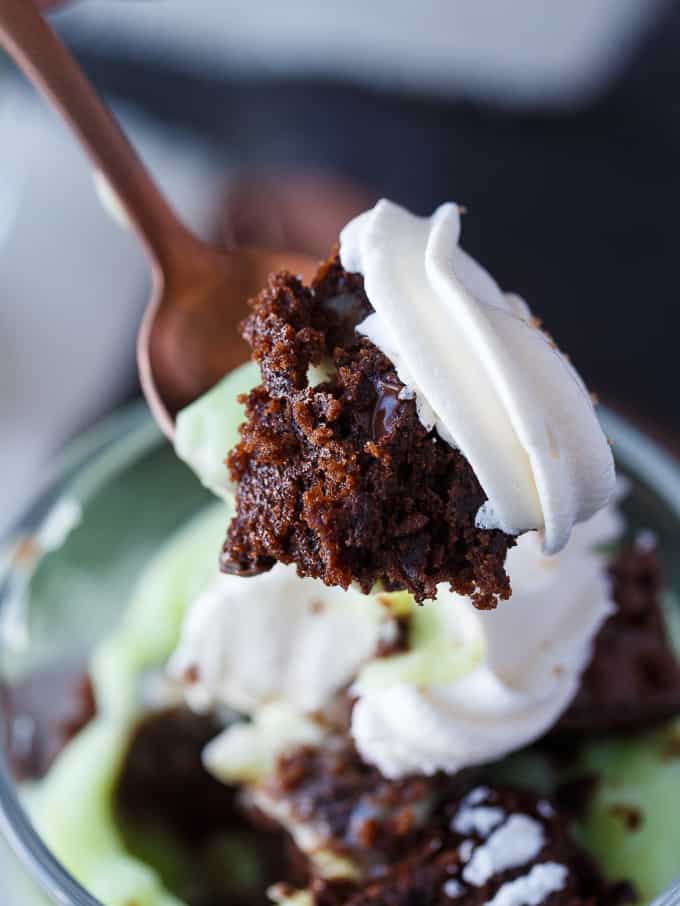 St. Patrick's Day Truffle - This easy and quick St. Patrick's Day dessert is made with boxed brownie mix, doctored instant vanilla pudding, Cool Whip and chocolate.