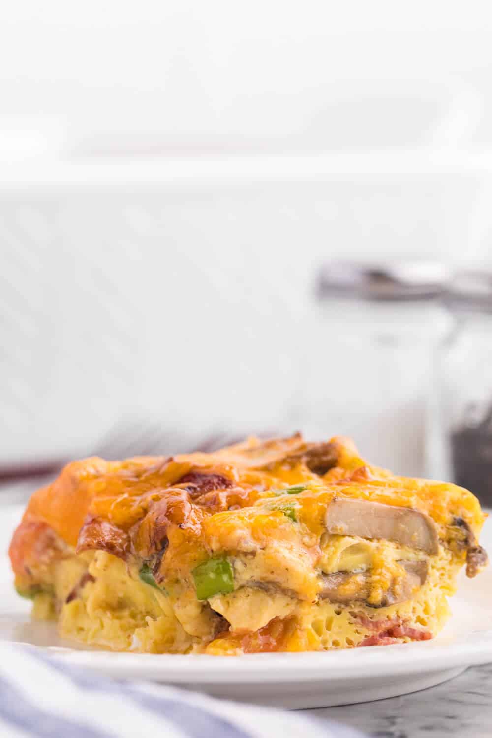 Crustless Bacon and Cheese Quiche - Simply Stacie