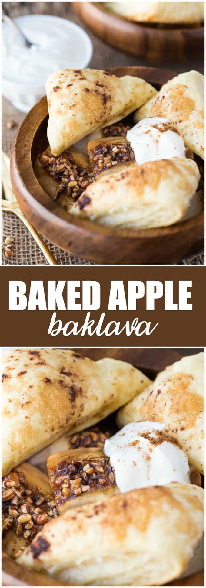 Baked Apple Baklava - Using convenient frozen puff pastry, these warm, apple flavoured bites are a twist on the traditional baklava we know and love! Best served warm, everyone will love the familiar flavours. 