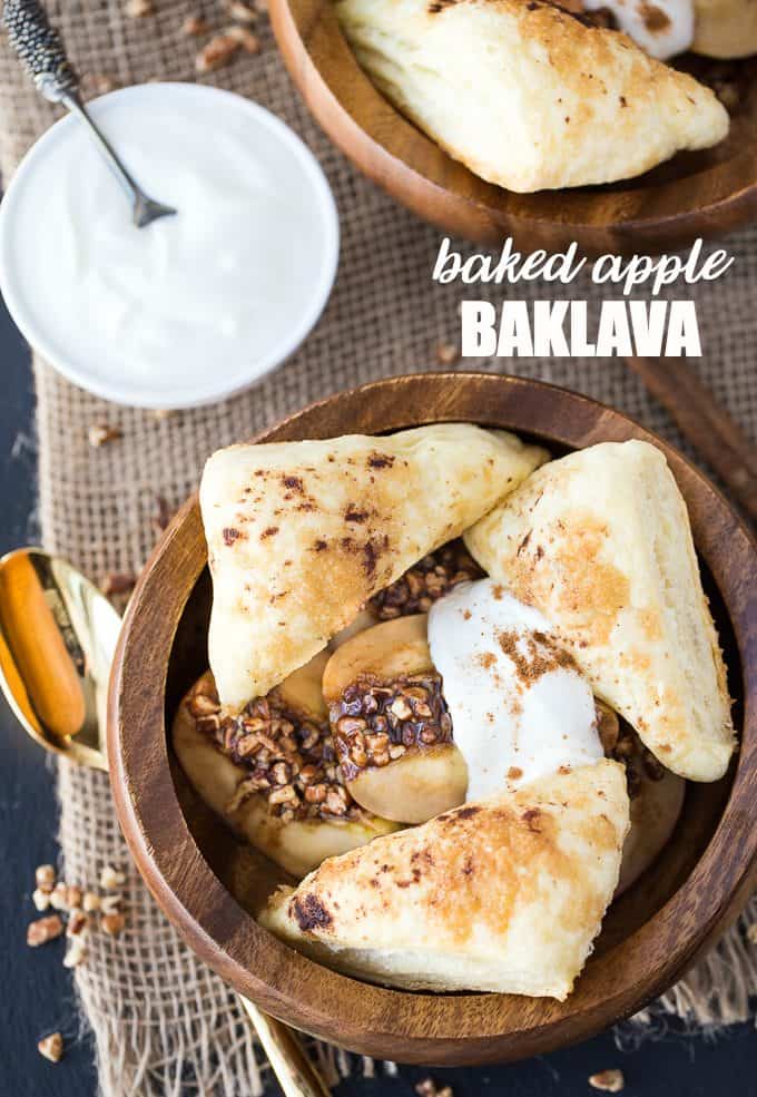 Baked Apple Baklava - Using convenient frozen puff pastry, these warm, apple flavoured bites are a twist on the traditional baklava we know and love! Best served warm, everyone will love the familiar flavours. 