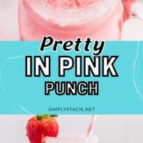 Pretty in Pink Punch collage pin.