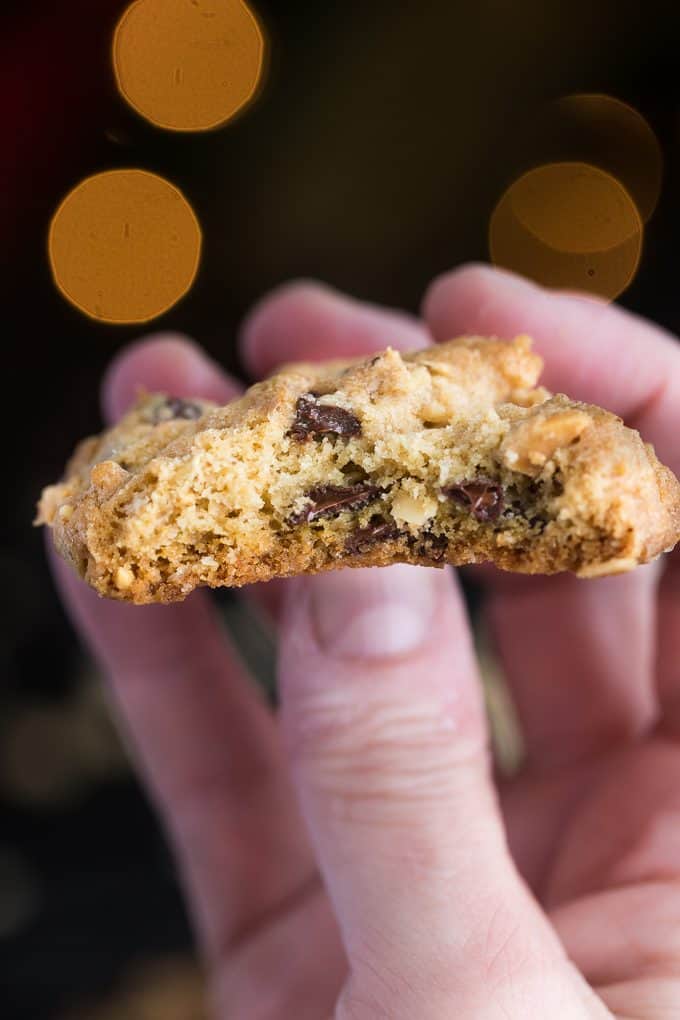 Peanut Butter & Oatmeal Chocolate Chip Cookies - Mega delicious cookies packed with mini chocolate chips, browned butter oats, creamy peanut butter and chopped peanuts. 
