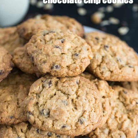 Peanut Butter & Oatmeal Chocolate Chip Cookies
