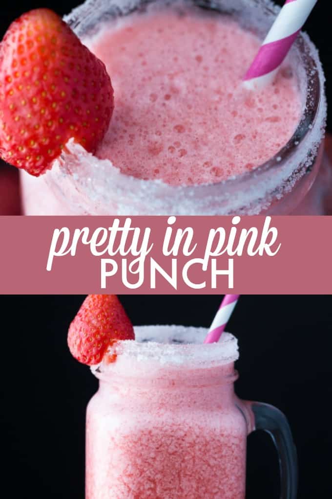 Pretty in Pink Punch - This rum-based cocktail is the perfect punch for a bridal shower or bachelorette party. With pink lemonade and Strawberry Daiquiri mix, it definitely lives up to its name!