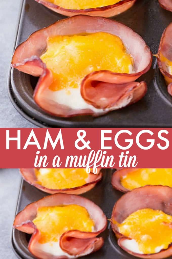 Ham & Eggs in a Muffin Tin - Savory and filling, this low carb breakfast recipe is a great make-ahead option for busy mornings.