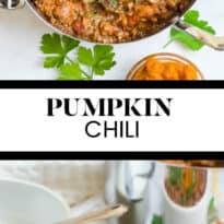 Pumpkin chili collage pin.