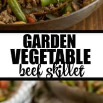 Garden Vegetable Beef Skillet - Garden Vegetable Beef Skillet Recipe - a one pan meal made with fresh veggies, spices and ground beef!