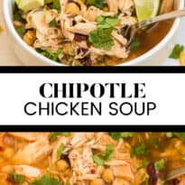 chipotle chicken soup collage