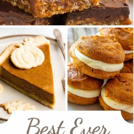 Best Ever Pumpkin Desserts - In this Pumpkin Desserts collection, you'll find cakes, pies, cupcakes, brownies, cookies, donuts, whoopie pies, streusel bread, and more.