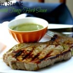 Sirloin Steak with Tangy Herb Sauce