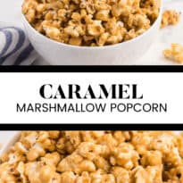 caramel marshmallow popcorn collage pin