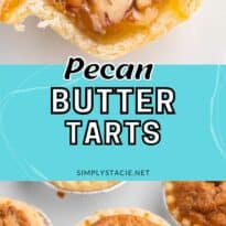 Pecan butter tarts collage pin.