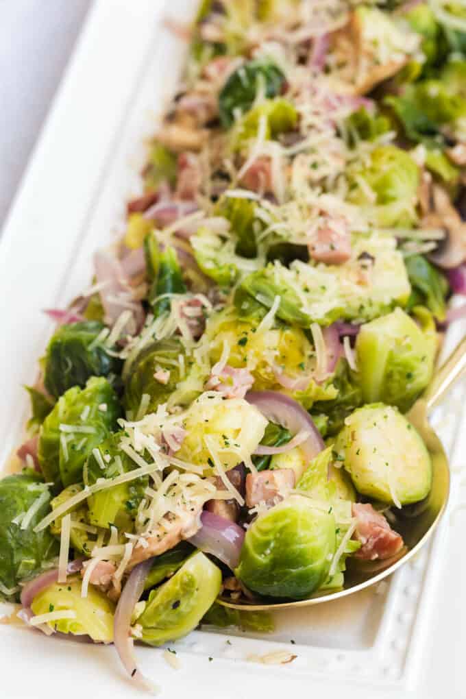 Brussels Sprout with Lemon & Pancetta Recipe Simply Stacie