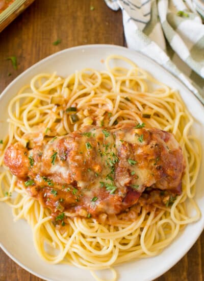 Baked Chicken Parmesan - Easy, cheesy, mouthwatering comfort food!