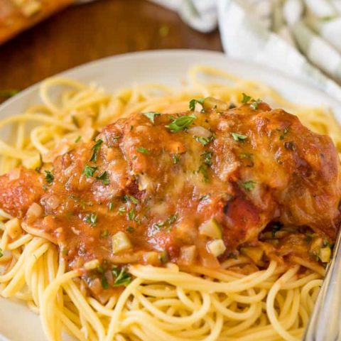 Baked Chicken Parmesan - Easy, cheesy, mouthwatering comfort food!