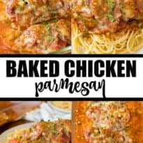 Baked Chicken Parmesan - Easy, cheesy, mouthwatering comfort food!