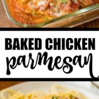 Baked Chicken Parmesan - Easy, cheesy, mouthwatering comfort food!