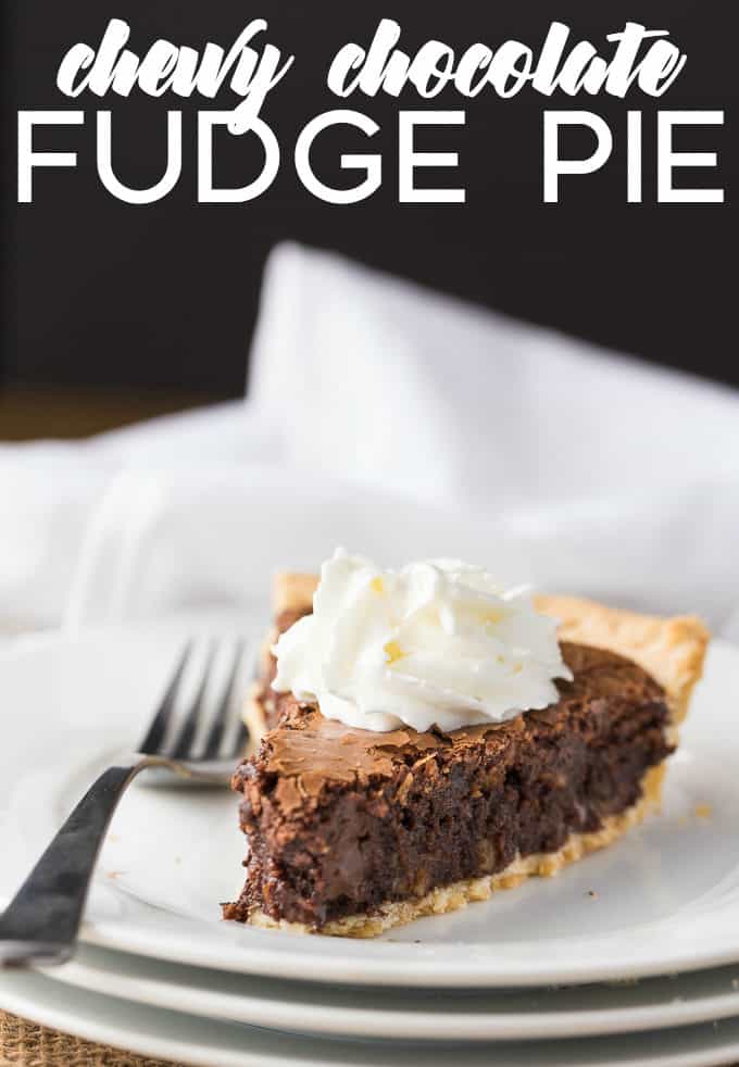 Chewy Chocolate Fudge Pie - With a fudgy brownie-like filling, this is a surefire hit with chocolate lovers! A decadent dessert - perfect for a holiday or special occasion. 