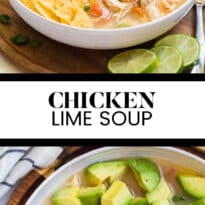 Chicken lime soup collage pin.