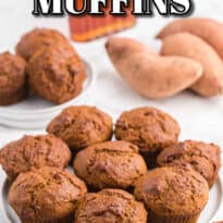 sweet potato muffins on a plate