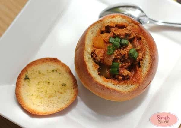 Garlic Bread Bowl Chicken Sloppy Joes