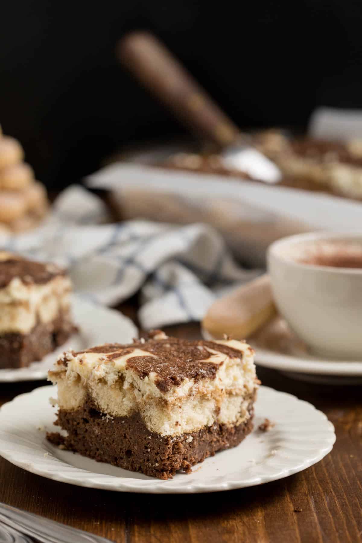 Tiramisu Brownies - Rich and sweet with a subtle coffee flavour, this layered dessert is a perfect ending to a meal.