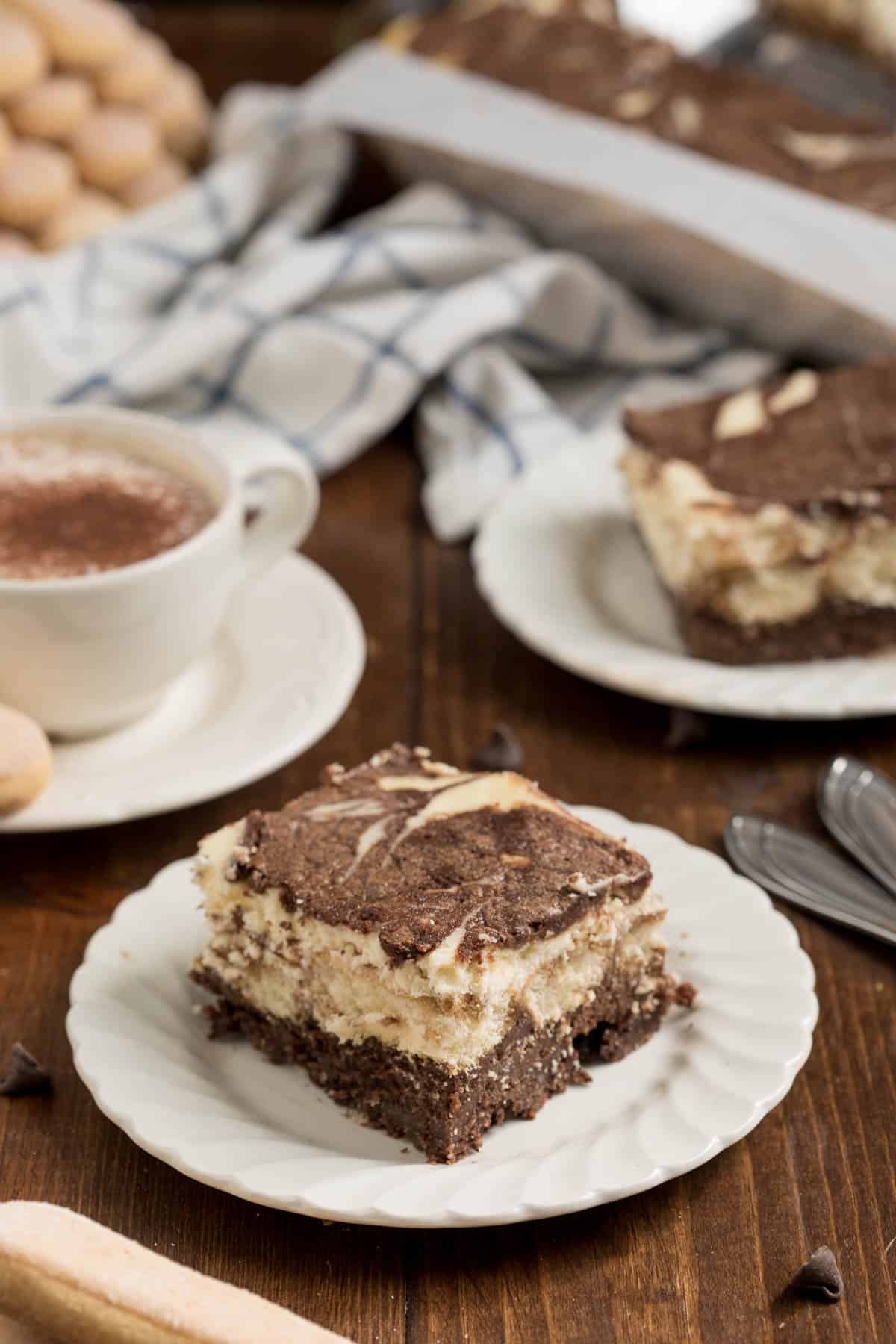 Tiramisu Brownies - Rich and sweet with a subtle coffee flavour, this layered dessert is a perfect ending to a meal.