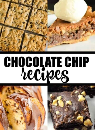 Chocolate Chip Recipes - Check out these incredible chocolate chip recipes! All types of desserts that feature sweet morsels of studded chocolate chips. 