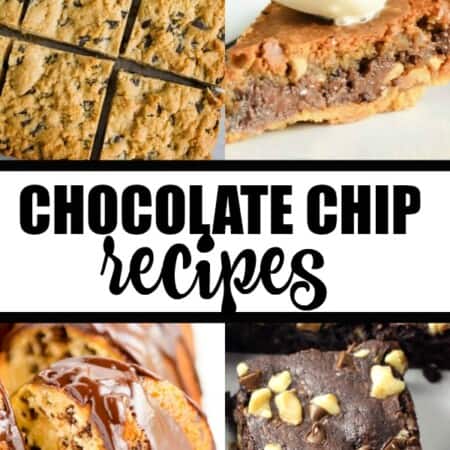 Chocolate Chip Recipes - Check out these incredible chocolate chip recipes! All types of desserts that feature sweet morsels of studded chocolate chips. 