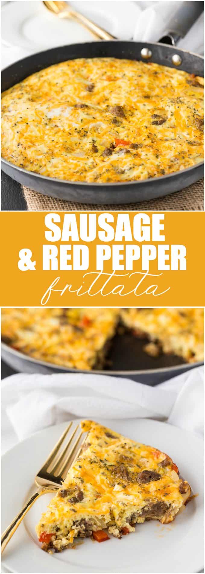 Sausage & Red Pepper Frittata Simply Stacie