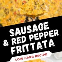 Sausage & Red Pepper Frittata - Sweet red peppers and savoury sausage are a delight together in this easy and delicious recipe. Served with a salad and fresh bread, it's the perfect quick weeknight meal!