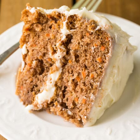 Classic Carrot Cake - You'll never want to eat a store bought cake again! Moist & sweet with smooth creamy icing!