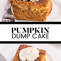 pumpkin dump cake photo collage