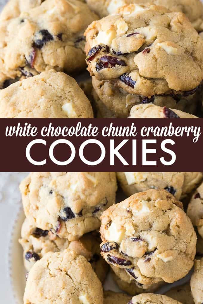 white chocolate chunk cranberry cookies