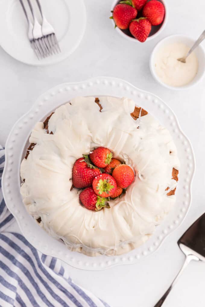Vanilla Cream Cheese Bundt Cake Recipe Simply Stacie