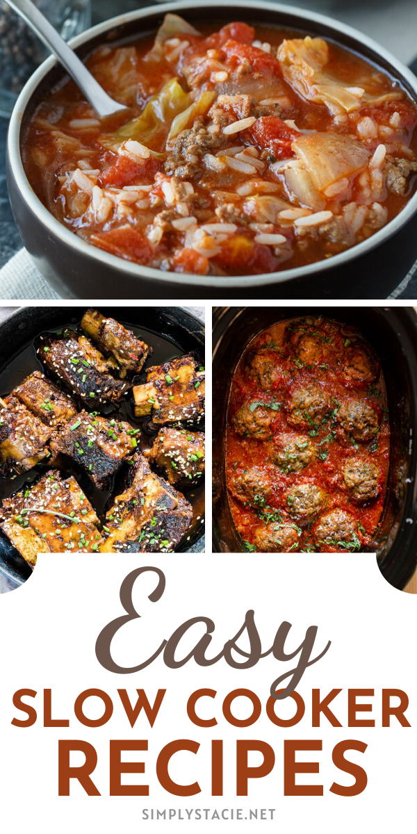 Easy Slow Cooker Recipes - In this collection of mouth-watering recipes, you will find savory recipes your family will love. From soups, stews, meats, and beans to spaghetti, lasagna, and even bread.