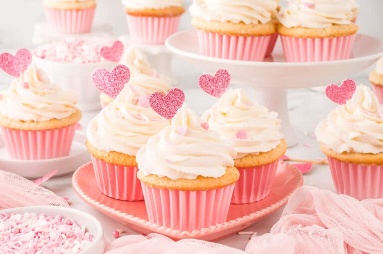 The recipe on a heart plate.